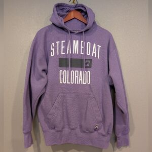 Steamboat Colorado Purple Pullover Hoodie Size Medium